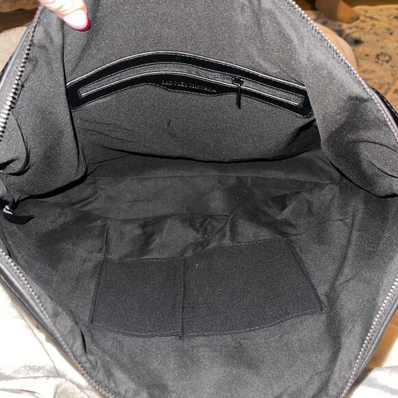 Badgley Mischka Tote Bag Quilted Black Diamond Top Handle New With Tags - Picture 6 of 8